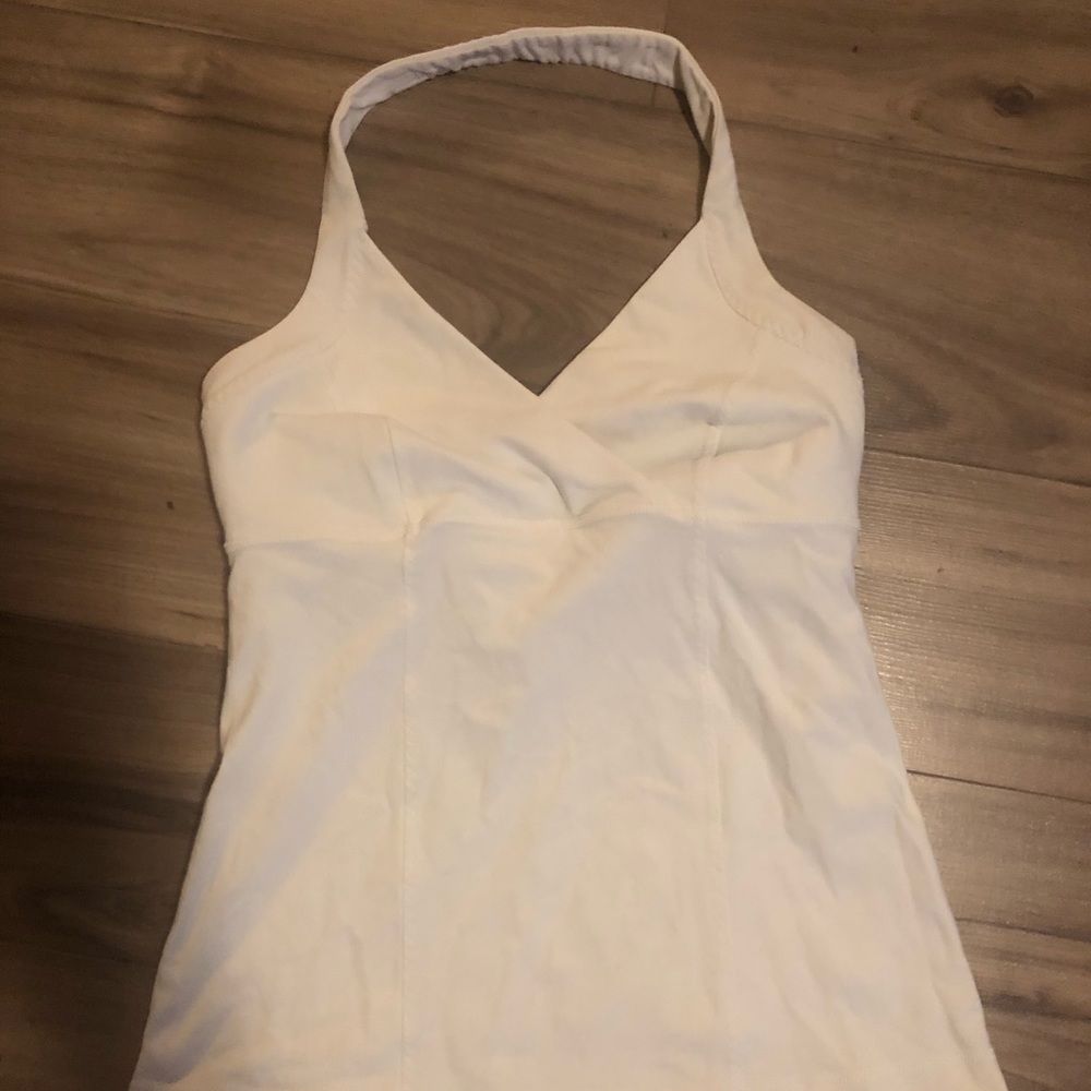 Lululemon White Halter Neck Tank Top - Picture 2 of 3